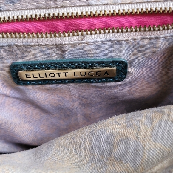 Elliott Lucca Leather Snake Print Crossbody Top Handle Bag - Picture 12 of 16